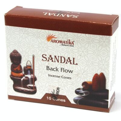 AromaBF-05 - Aromatica Backflow Incense Cones - Sandalwood - Sold in 12x unit/s per outer