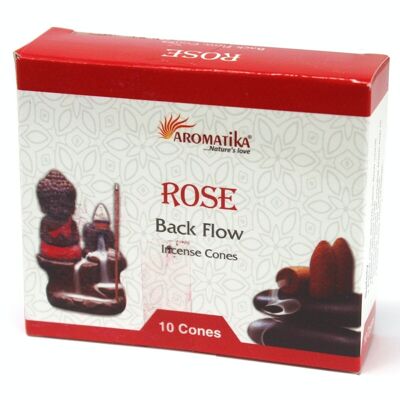 AromaBF-07 - Aromatica Backflow Incense Cones - Rose - Sold in 12x unit/s per outer