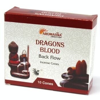 AromaBF-08 - Cônes d'encens Aromatica Backflow - Dragons Blood - Vendu en 12x unité/s par extérieur 4