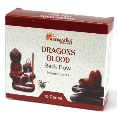 AromaBF-08 - Aromatica Backflow Incense Cones - Dragons Blood - Sold in 12x unit/s per outer