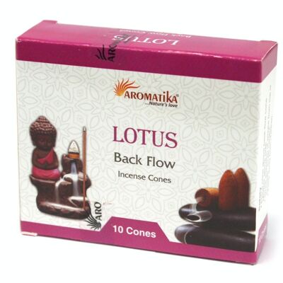 AromaBF-10 - Aromatica Backflow Incense Cones - Lotus - Sold in 12x unit/s per outer
