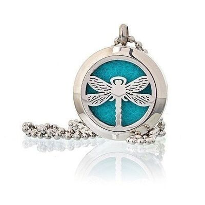 AromaJ-04 - Aromatherapy Diffuser Necklace - Dragonfly 25mm - Sold in 1x unit/s per outer