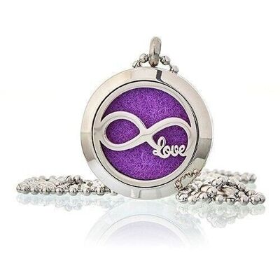 AromaJ-05 - Aromatherapy Diffuser Necklace - Infinity Love 25mm - Sold in 1x unit/s per outer