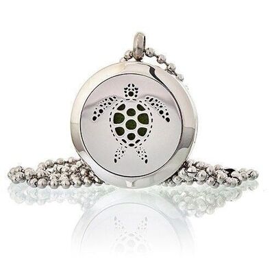 AromaJ-07 - Aromatherapy Diffuser Necklace - Turtle 25mm - Sold in 1x unit/s per outer