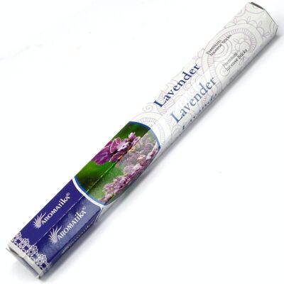 ARomi-01 – Aromatica Premium Räucherstäbchen – Lavendel – Verkauft in 6 Einheiten pro Hülle