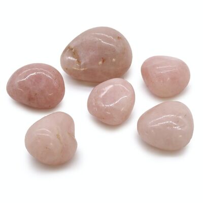 ATumbleL-08 - Grandes pierres de culbutage africaines - Quartz rose - Vendu en 6x unité/s par extérieur