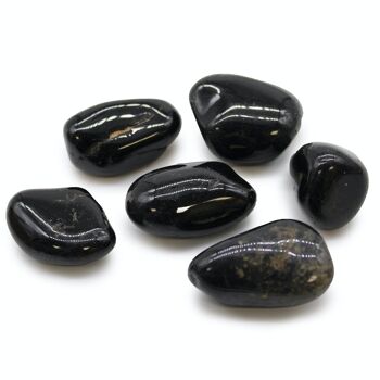 ATumbleL-13 - Grandes pierres de culbutage africaines - Onyx noir - Vendu en 6x unité/s par extérieur 3