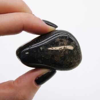 ATumbleL-13 - Grandes pierres de culbutage africaines - Onyx noir - Vendu en 6x unité/s par extérieur 4