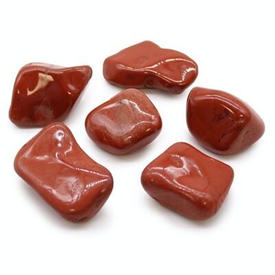 ATumbleL-14 - Large African Tumble Stones - Jasper - Red - Sold in 6x unit/s per outer