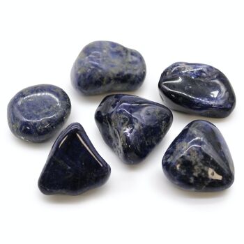 ATumbleL-15 - Grandes pierres de culbutage africaines - Sodalite - Bleu pur - Vendu en 6x unité/s par extérieur 1