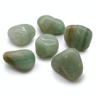 ATumbleL-18 - Large African Tumble Stones - Aventurine - Sold in 6x unit/s per outer
