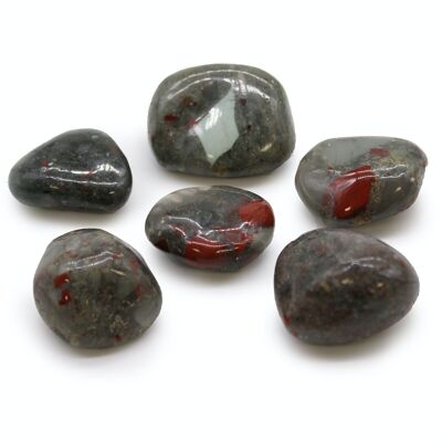 ATumbleL-19 - Grandi pietre dure africane - Bloodstone - Sephtonite - Venduto in unità 6x per esterno