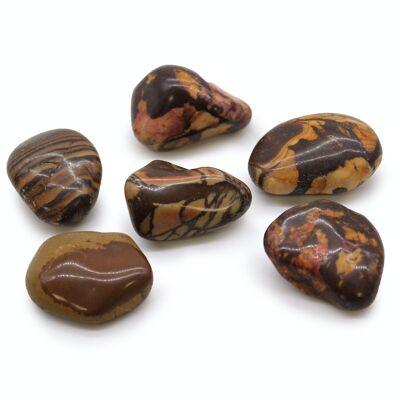 ATumbleL-21 - Large African Tumble Stones - Picture Nguni - Sold in 6x unit/s per outer