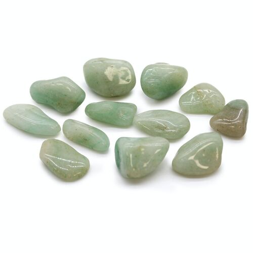 ATumbleM-18 - Medium African Tumble Stones - Aventurine - Sold in 12x unit/s per outer