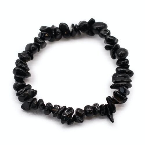 AWCB-04 - Chipstone Bracelet - Black Agate - Sold in 12x unit/s per outer