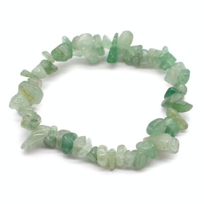 AWCB-11 - Bracciale in chipstone - Verde avventurina - Venduto in 12 unità per esterno