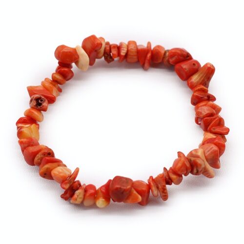 AWCB-12 - Chipstone Bracelet - Coralite Stone - Sold in 12x unit/s per outer