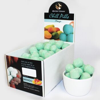 AWChill-01 - Mini bombes de bain Chill Pills de 1,3 kg - Mangue - Vendu en 1x unité/s par extérieur 2