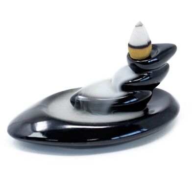 BackF-02 - Back Flow Incense Burner - Small Pebbles - Sold in 3x unit/s per outer