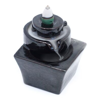 BackF-07 - Back Flow Incense Burner - Round to Square - Sold in 3x unit/s per outer