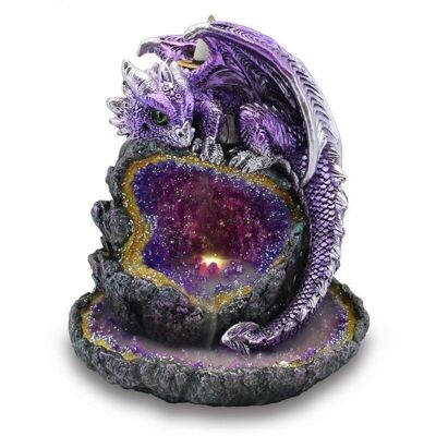BackF-13 - Crystal Cave Purple Dragon LED Backflow Incense Burner - Sold in 1x unit/s per outer