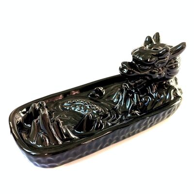 BackF-13A - Backflow Incense Burner - Dragon in Mountain - Sold in 1x unit/s per outer