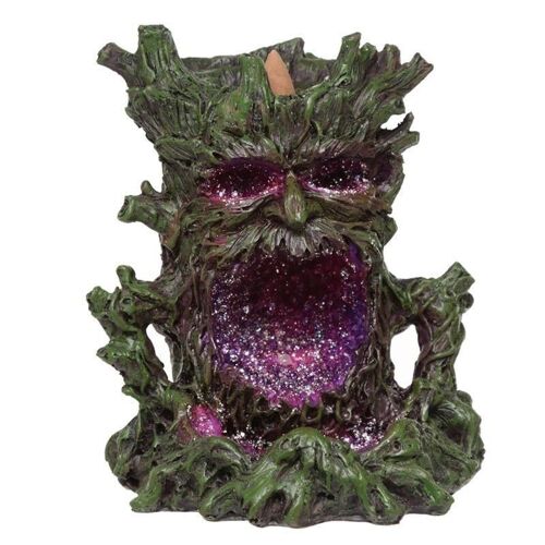 Backf-22 - Crystal Green Man LED Backflow Incense Burner - Sold in 1x unit/s per outer