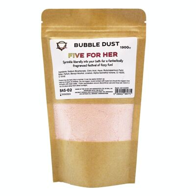 BAS-02 - Five for Her Bath Dust 190g - Venduto in unità 5x per esterno