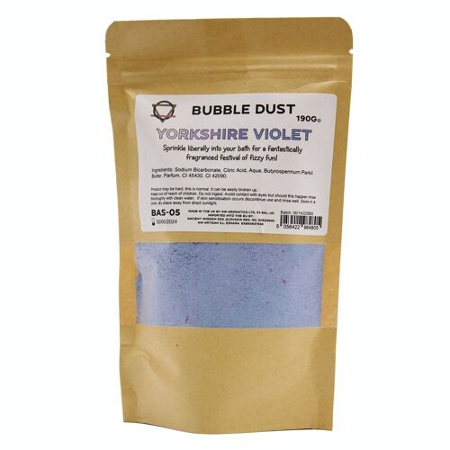 BAS-05 - Yorkshire Violet Bath Dust 190g - Sold in 5x unit/s per outer