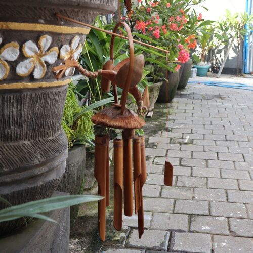 BBamC-13 - Bamboo Windchime - Natural finish - Coconut Dragon - Sold in 1x unit/s per outer