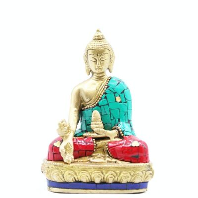 BBFG-02 - Statua di Buddha in ottone - Mani in giù - 11,5 cm - Venduto in 1x unità/i per esterno
