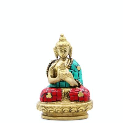 BBFG-04 - Figurine de Bouddha en laiton - Bénédiction - 7,5 cm - Vendu en 1x unité/s par extérieur