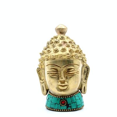 BBFG-08 - Figurine de Bouddha en laiton - Tête moyenne - 8 cm - Vendu en 1x unité/s par extérieur