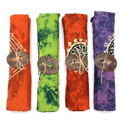 BCS-03 - Bali Celtic Sarongs - Yin & Yang (4 Couleurs Assorties) - Vendu en 4x unité/s par extérieur