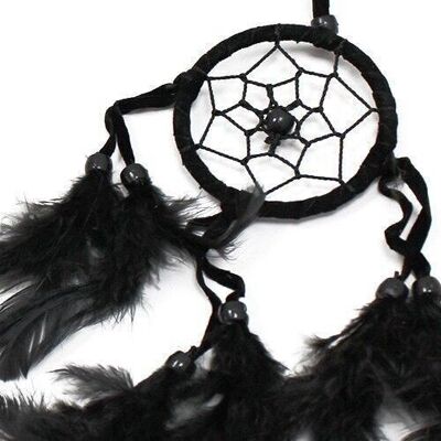 BDC-04 - Bali Dreamcatchers - Small Round - Black/White/Red - Sold in 6x unit/s per outer