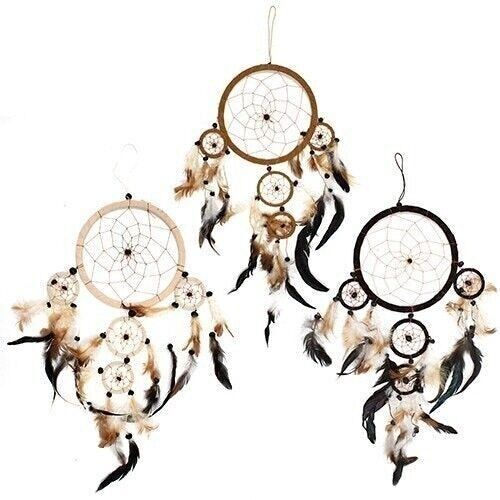 BDC-14 - Bali Dreamcatchers - Large Round - Cream/Coffee/Choc - Sold in 3x unit/s per outer
