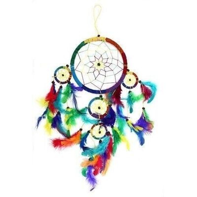 BDC-13 - Bali Dreamcatchers - Large Round - Rainbow - Verkauft in 3x Einheit/en pro Außenhülle