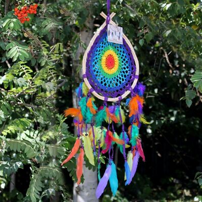 BDC-19 - Bali Dream Catchers - Med Multi Teardrop - Sold in 1x unit/s per outer