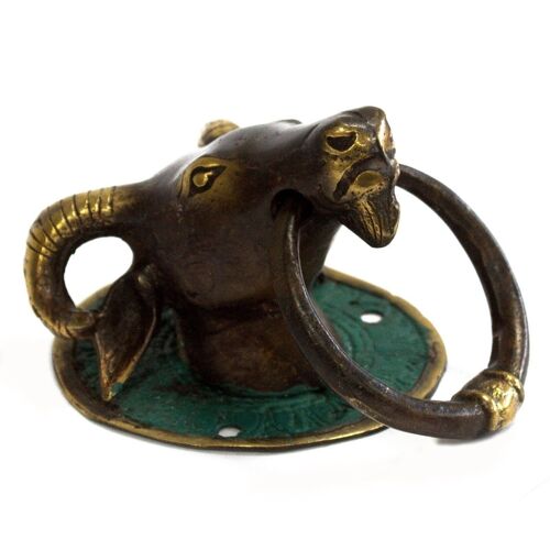 BDK-03 - Brass Door Knocker - Rams Head - Sold in 1x unit/s per outer