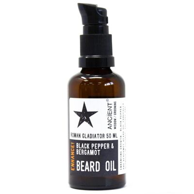BeardO-04 - 50 ml d'huile de barbe - Gladiateur romain - Améliorer ! - Vendu en 1x unité/s par extérieur