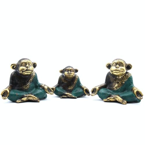 BFF-21 - Set of 3 - Family of Yoga Monkeys (asst sizes) - Sold in 1x unit/s per outer