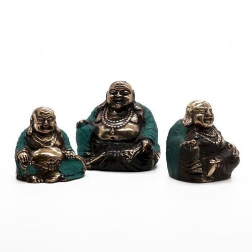 BFF-23 - Set of 3 - Happy Buddha's (asst sizes) - Sold in 1x unit/s per outer