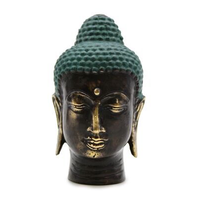 BFF-27 - Piccola testa di Buddha in ottone antico - Venduto in 1x unità/i per esterno