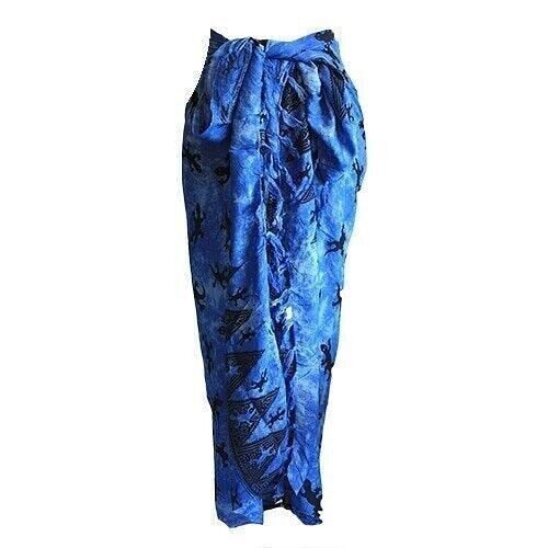 BGS-03 - Bali Gecko Sarongs - Blue - Sold in 5x unit/s per outer
