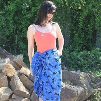 BGS-03 - Bali Gecko Sarongs - Bleu - Vendu en 5x unité/s par extérieur 3