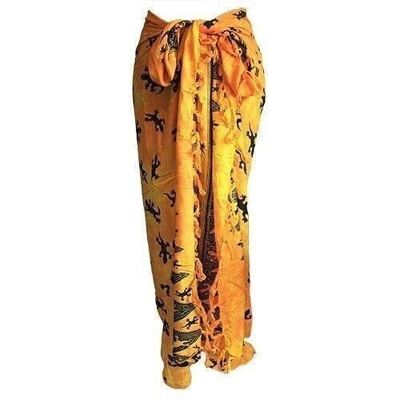 BGS-05 - Bali Gecko Sarongs - Gelb - Verkauft in 5x Einheit/en pro Außenhülle