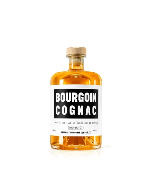 COGNAC XO, BOURGOIN COGNAC, BRUT DE FÛT 2002 35CL 53%