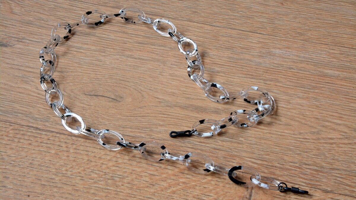 Catena per occhiali "Celeste" in cristallo