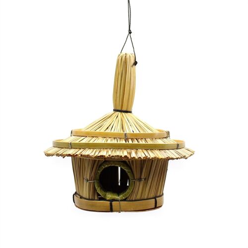 BirdB-01 - Small Round Seagrass Bird Box 17x17cm - Sold in 6x unit/s per outer