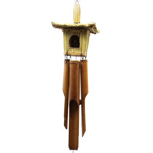 BirdB-04 - Square Seagrass Bird Box with Chimes 49x15cm - Sold in 6x unit/s per outer